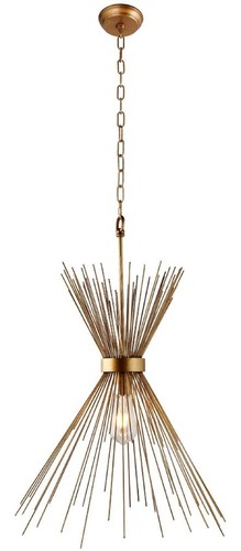 Casa Padrino Luxus H�ngeleuchte Antik Gold  40 x H. 50 cm - Elegante Edelstahl Pendelleuchte - Luxus Leuchten