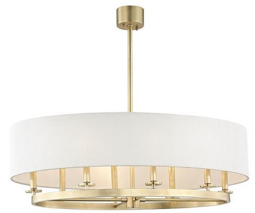 Casa Padrino Luxus H�ngeleuchte Antik Messingfarben / Wei�  99,7 x H. 29,9 cm - Luxus Kollektion