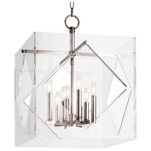 Casa Padrino Luxus H�ngeleuchte Silber 50,8 x 50,8 x H. 67,3 cm - Pendelleuchte in W�rfelform