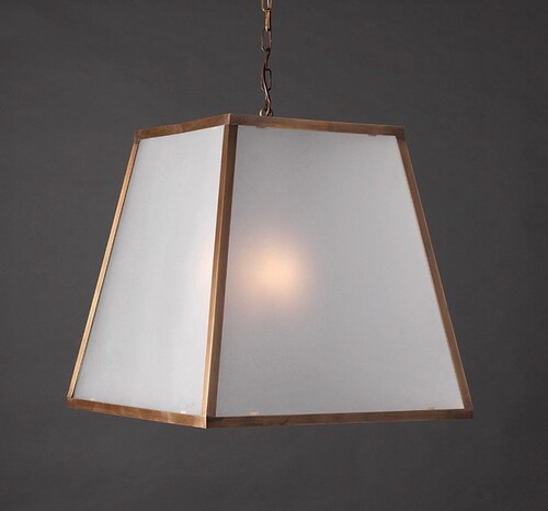 Casa Padrino Luxus H�ngeleuchte Laterne Messing Br�niert B. 60 x H. 60 cm - Handgefertigte Laterne aus Messing - Luxus Kollektion - Edel & Prunkvoll