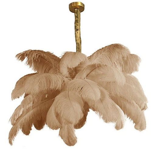 Casa Padrino Luxus H�ngeleuchte Palme Khaki / Gold 100 x 100 x H. 40 cm - Moderne H�ngelampe im Palmen Design - Luxus Leuchten - Luxus Qualit�t