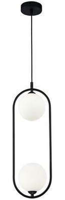 Casa Padrino Luxus H�ngeleuchte Schwarz / Wei� 17 x 12 x H. 48 cm - Moderne Pendelleuchte