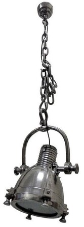 Casa Padrino Metall H�ngeleuchte / Studioleuchte Silber 43 x 22 x H. 27 cm