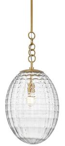 Casa Padrino Luxus H�ngeleuchte Antik Messing  30,5 x H. 68,6 cm - Pendelleuchte mit eif�rmigen Glas Lampenschirm - Wohnzimmer Lampe