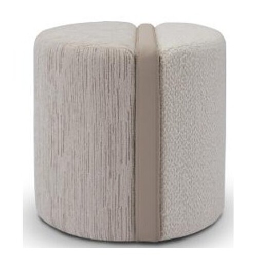 Casa Padrino Luxus Hocker 46 x 45.5 x H. 44 cm - Hocker mit Echtleder Bezug - Moderne Wohnzimmer M�bel - Luxus Qualit�t