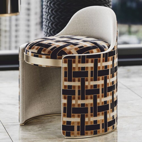 Casa Padrino Luxus Hocker Braun / Grau / Massing H. 60 cm - Luxus Hotel M�bel