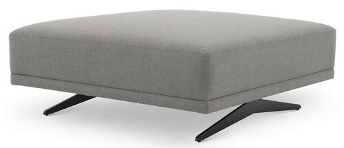 Casa Padrino Luxus Hocker Grau / Schwarz 108 x 108 x H. 41 cm - Sitzhocker - Fu�hocker - Wohnzimmer M�bel - Luxus Kollektion