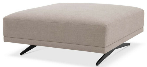 Casa Padrino Luxus Hocker Sandfarben / Bronze 108 x 108 x H. 41 cm - Sitzhocker - Fu�hocker - Luxus Wohnzimmer M�bel