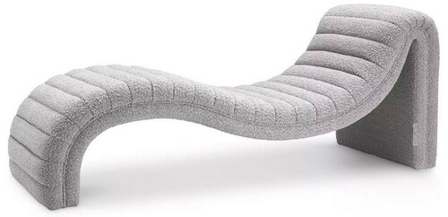 Casa Padrino Luxus Chaiselongue Grau 165 x 61,5 x H. 65 cm - Wohnzimmer Liegesessel - Designer Recamiere - Wohnzimmer Mbel - Luxus Mbel - Luxus Qualitt