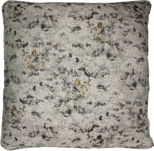 Casa Padrino Luxus Hotel Kissen Silber-Grau / Schwarz / Gold  50 x H. 50 cm - Hotel Kollektion