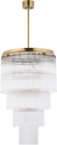 Casa Padrino Luxus Hotel Kronleuchter Messing mit Patina  45 x H. 95 cm