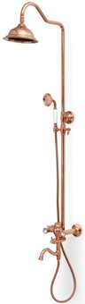 Casa Padrino Luxus Jugendstil Badewannenarmatur mit �berkopfbrause und Handbrause - Verschiedene Farben - Retro Badezimmer Duschgarnitur - Duscharmaturen Set 