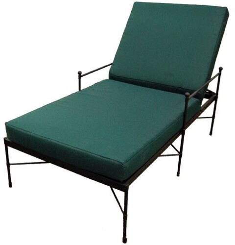 Casa Padrino Luxus Jugendstil Gartenliege Schwarz / Gr�n 190 cm