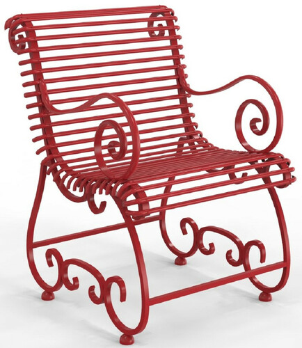 Casa Padrino Jugendstil Gartenstuhl mit Armlehnen 68 x 76 x H. 95,4 cm - Verschiedene Farben - Schmiedeeisen Garten & Terrassen Stuhl - Jugendstil Garten & Terrassen M�bel 