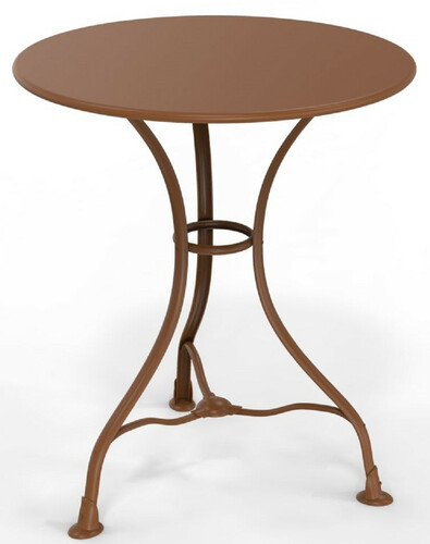 Casa Padrino Jugendstil Gartentisch  60 x H. 70 cm - Verschiedene Farben - Runder Schmiedeeisen Garten & Terrassen Tisch - Jugendstil Schmiedeeisen Garten & Terrassen M�bel 