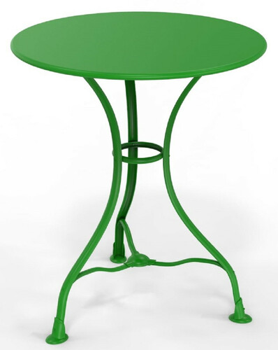 Casa Padrino Jugendstil Gartentisch  60 x H. 70 cm - Verschiedene Farben - Runder Schmiedeeisen Garten & Terrassen Tisch - Jugendstil Schmiedeeisen Garten & Terrassen M�bel