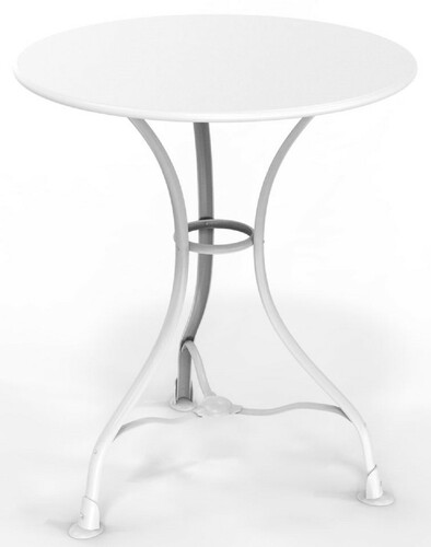 Casa Padrino Jugendstil Gartentisch  60 x H. 70 cm - Verschiedene Farben - Runder Schmiedeeisen Garten & Terrassen Tisch - Jugendstil Schmiedeeisen Garten & Terrassen M�bel 