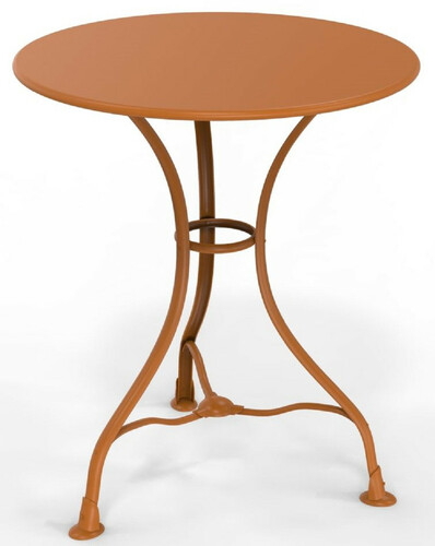 Casa Padrino Jugendstil Gartentisch  60 x H. 70 cm - Verschiedene Farben - Runder Schmiedeeisen Garten & Terrassen Tisch - Jugendstil Schmiedeeisen Garten & Terrassen M�bel 