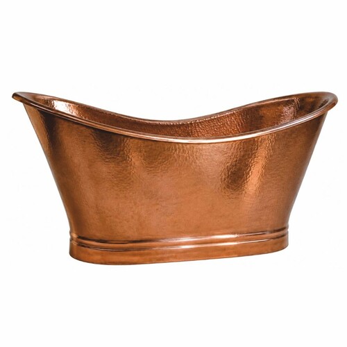 Casa Padrino Luxus Jugendstil Kupfer Badewanne 170 cm - Freistehende Retro Badewanne - Rustikal Kupfer Badezimmer M�bel