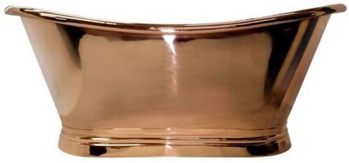 Casa Padrino Luxus Jugendstil Kupfer Badewanne 170 x 72 x H. 71 cm Freistehende Retro Badewanne - Rustikal Kupfer Badezimmer M�bel