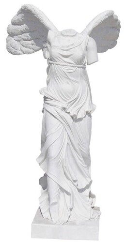 Casa Padrino Luxus Barock Marmor Deko Skulptur mit Fl�gel Wei� H. 180 cm