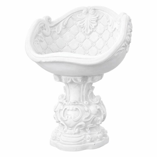 Casa Padrino Barock Garten Sessel Wei� H. 80 cm - Garten & Terrassen M�bel