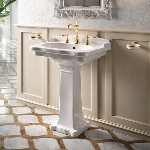 Casa Padrino Luxus Jugendstil Waschtisch Wei� - Badezimmer M�bel - Made in Italy