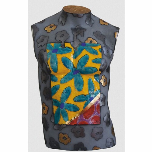 Casa Padrino Luxus Keramik Deko M�nner Torso Bunt H. 62 cm - Handgefertigt & Handbemalt