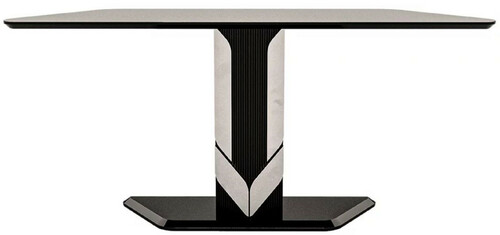 Casa Padrino Luxus Designer Konsole Braun / Schwarz / Silber 160 x 36 x H. 90 cm - Rechteckiger Konsolentisch - Luxus M�bel - Designer M�bel - Hotel M�bel - Luxus Qualit�t