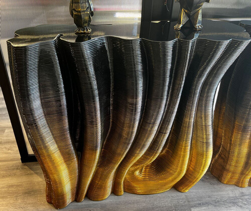 Casa Padrino Luxus Konsole Schwarz / Gold 90 x 36 x H. 90 cm - Massivholz Konsolentisch - Luxus M�bel - Hotel M�bel - Luxus Einrichtung