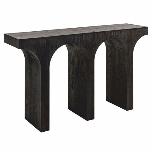 Casa Padrino Luxus Konsole Dunkelbraun 140 x 35 x H. 80,5 cm - Luxus M�bel