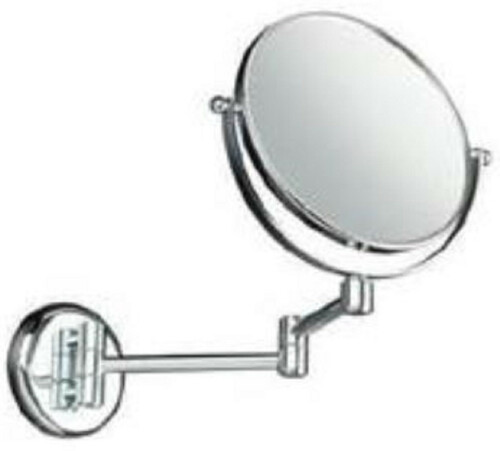 Casa Padrino Luxus Kosmetik Spiegel Silber  18 x 40 x H. 26 cm - Verstellbarer Kosmetik Wandspiegel - Verchromter Badezimmer Schmink Spiegel - Luxus Badezimmer Accessoires