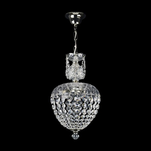 Casa Padrino Luxus Kristall H�ngeleuchte Gold  25 x H. 41 cm - Prunkvolle Messing H�ngeleuchte mit b�hmischem Kristallglas - Barock M�bel - Edel & Prunkvoll