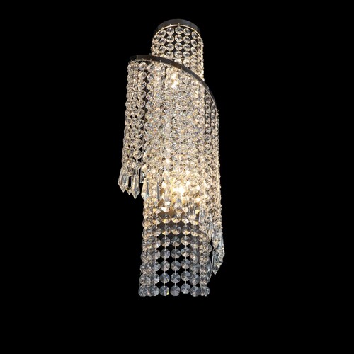 Casa Padrino Luxus Kristall H�ngeleuchte Silber  18 x H. 45 cm - Prunkvolle Messing H�ngeleuchte mit b�hmischem Kristallglas - Barock M�bel - Edel & Prunkvoll