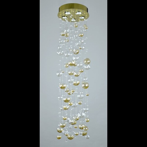 Casa Padrino Luxus Kristall Kronleuchter Gold  30 x H. 120 cm - Prunkvolle Messing Kronleuchter mit b�hmischem Kristallglas - Barock M�bel - Edel & Prunkvoll