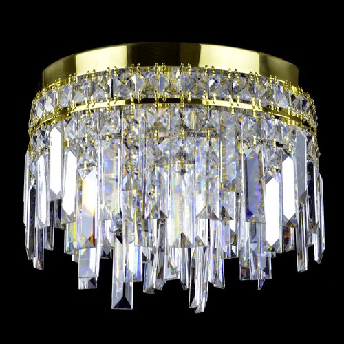 Casa Padrino Luxus Kristall Kronleuchter Gold  30 x H. 23 cm - Prunkvolle Messing Kronleuchter mit b�hmischem Kristallglas - Barock M�bel - Edel & Prunkvoll