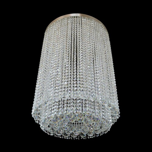 Casa Padrino Luxus Kristall Kronleuchter Silber  50 x H. 70 cm - Prunkvolle Messing Kronleuchter mit b�hmischem Kristallglas - Barock M�bel - Edel & Prunkvoll