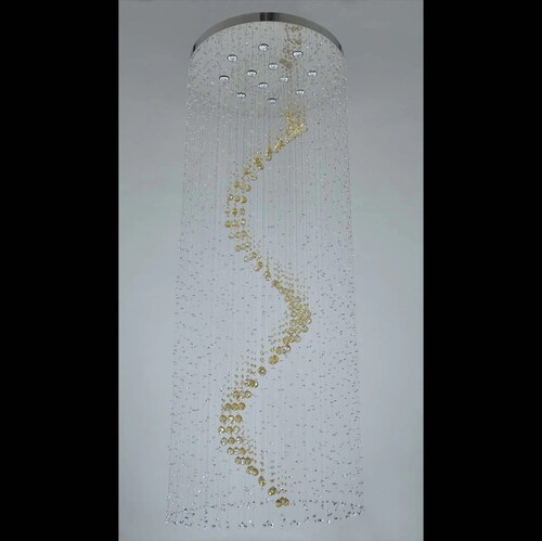 Casa Padrino Luxus Kristall Kronleuchter Silber  70 x H. 130 cm - Prunkvolle Messing Kronleuchter mit b�hmischem Kristallglas - Barock M�bel - Edel & Prunkvoll