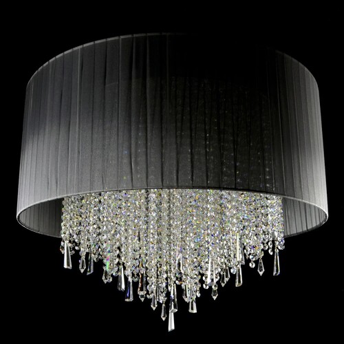 Casa Padrino Luxus Kristall Kronleuchter Silber  70 x H. 55 cm - Prunkvolle Messing Kronleuchter mit b�hmischem Kristallglas - Barock M�bel - Edel & Prunkvoll