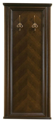 Casa Padrino Luxus Jugendstil Wandgarderobe Dunkelbraun 63,6 x 6,5 x H. 151 cm - Elegante Massivholz Wand Garderobe mit 2 Kleiderhaken - Garderoben M�bel - Schlafzimmer M�bel - Hotel M�bel