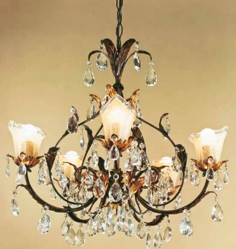 Casa Padrino Barock Kronleuchter  60 x H. 55 cm 5-flammig - Handgefertigte Leuchte aus Italien - Barock Leuchten