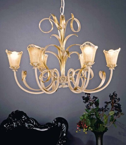 Casa Padrino Barock Kronleuchter  65 x H. 60 cm 6-flammig - Handgefertigte Leuchte aus Italien - Barock Leuchten