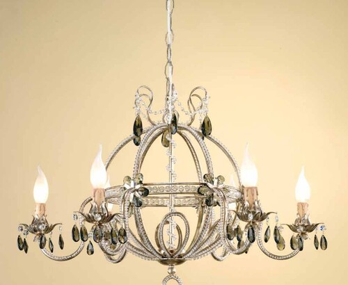 Casa Padrino Barock Kronleuchter  70 x H. 50 cm 6-flammig - Handgefertigte Leuchte aus Italien - Barock Leuchten