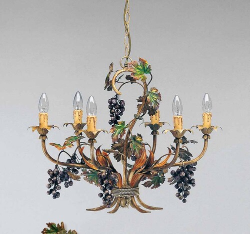 Casa Padrino Barock Kronleuchter  70 x H. 55 cm 6-flammig - Handgefertigte Leuchte aus Italien - Barock Leuchten
