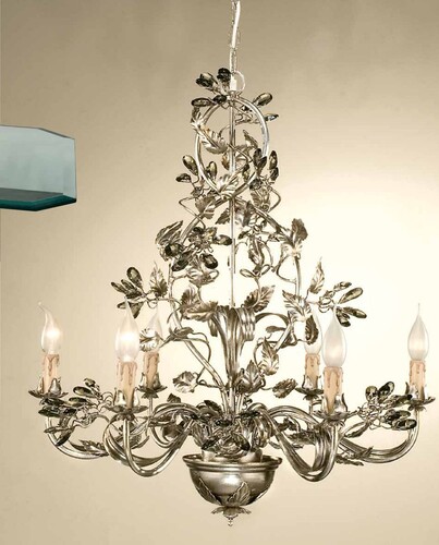 Casa Padrino Barock Kronleuchter  70 x H. 75 cm 6-flammig - Handgefertigte Leuchte aus Italien - Barock Leuchten