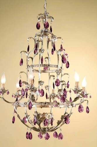 Casa Padrino Barock Kronleuchter  80 x H. 100 cm 6-flammig - Handgefertigte Leuchte aus Italien - Barock Leuchten