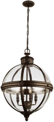 Casa Padrino Luxus Kronleuchter Bronzefarben  49,8 x H. 67,9 cm - Runder Kronleuchter im Viktorianischen Stil - Hotel & Restaurant Kronleuchter