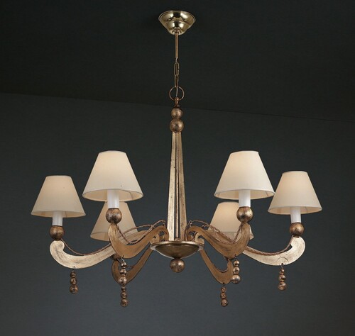 Casa Padrino Luxus Kronleuchter Antikgold B. 75 x H. 85 cm - Handgefertigter Kronleuchter aus Schmiedeeisen - Luxus Kollektion - Edel & Prunkvoll