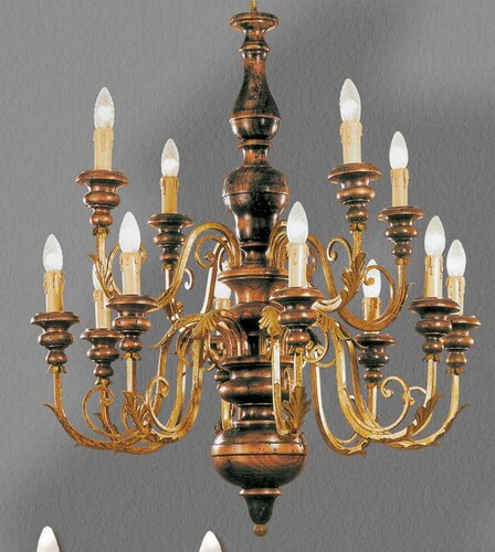 Casa Padrino Barock Kronleuchter Gold  85 x H. 95 cm 12-flammig - Handgefertigte Leuchte aus Italien - Barock Leuchten