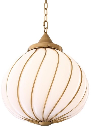 Casa Padrino Luxus Kronleuchter Antik Messingfarben / Wei�  43 x H. 50 cm - Luxus Kollektion